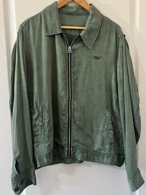 KITH Women's Unisex Bomber Zip Silk Top Shirt Jacket Green Size S | M NWOT!